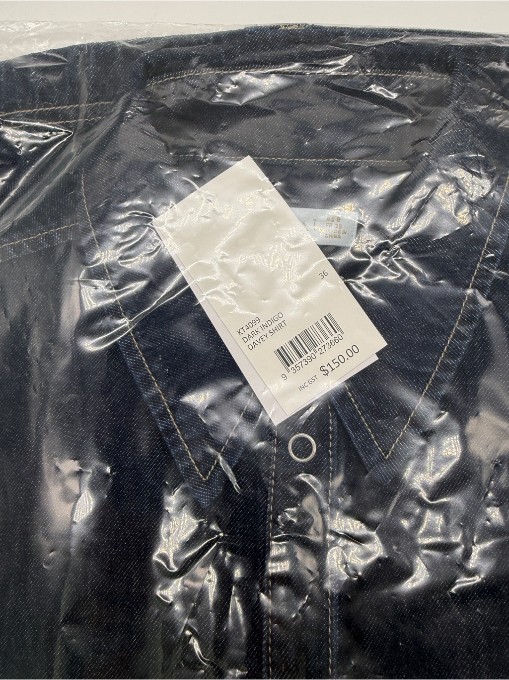 Kookai Dark Navy Indigo Shirt — image 4 of 5